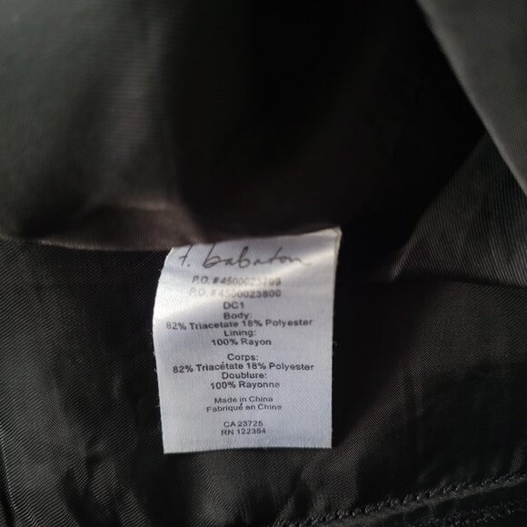 Aritzia T. Babaton Split Neck Shift Dress in Black Sz 4 - Picture 7 of 8